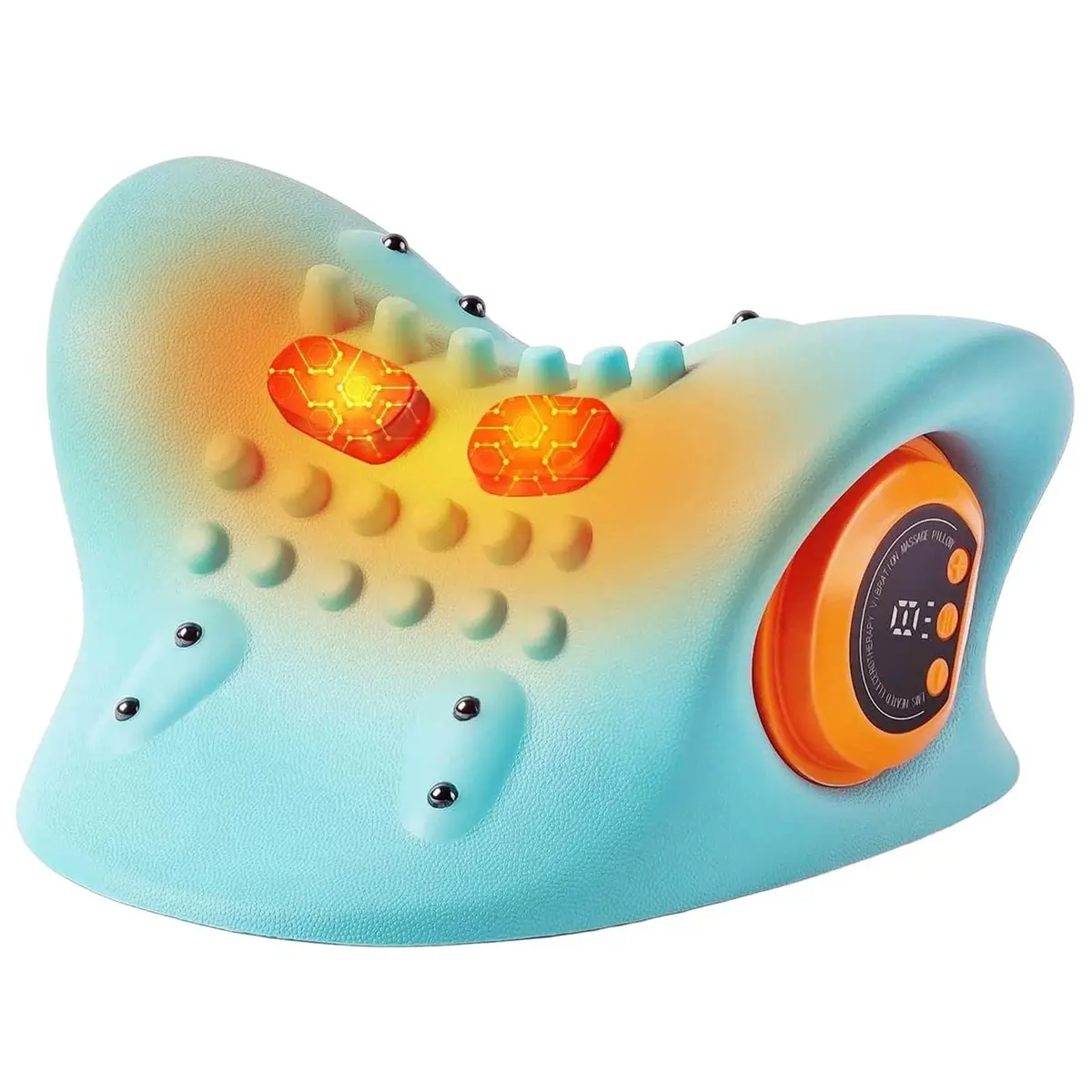 Kalamera Ergonomic Heated Neck Massager Pillow with Vibration Massage | Cordless, Heat & Deep Tissue Relief - main product image