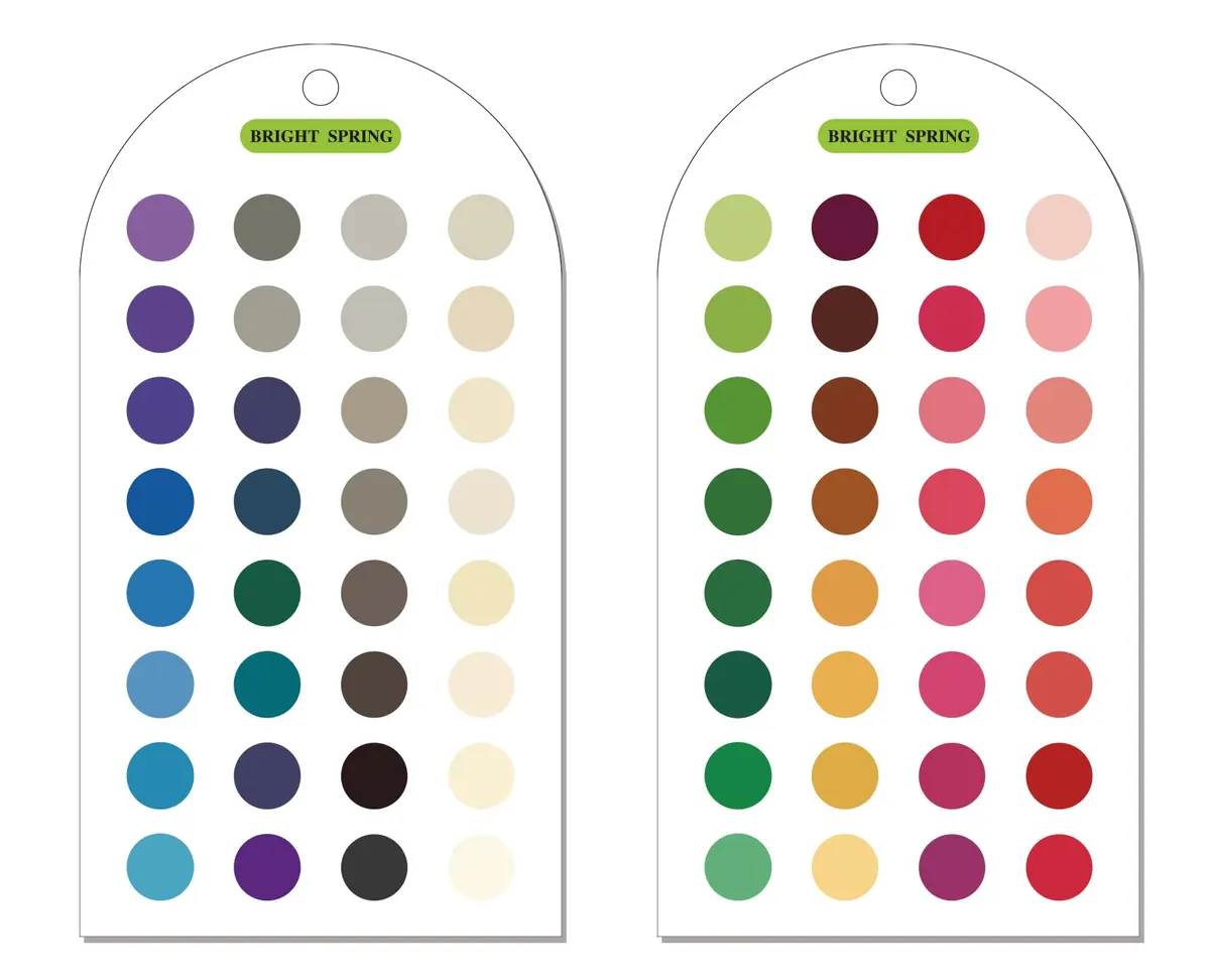 Zynoro Ultimate 12 Season Color Analysis Template Cards (Set of 2) | Portable Color Matching Guide for Outfits & Makeup - main product image
