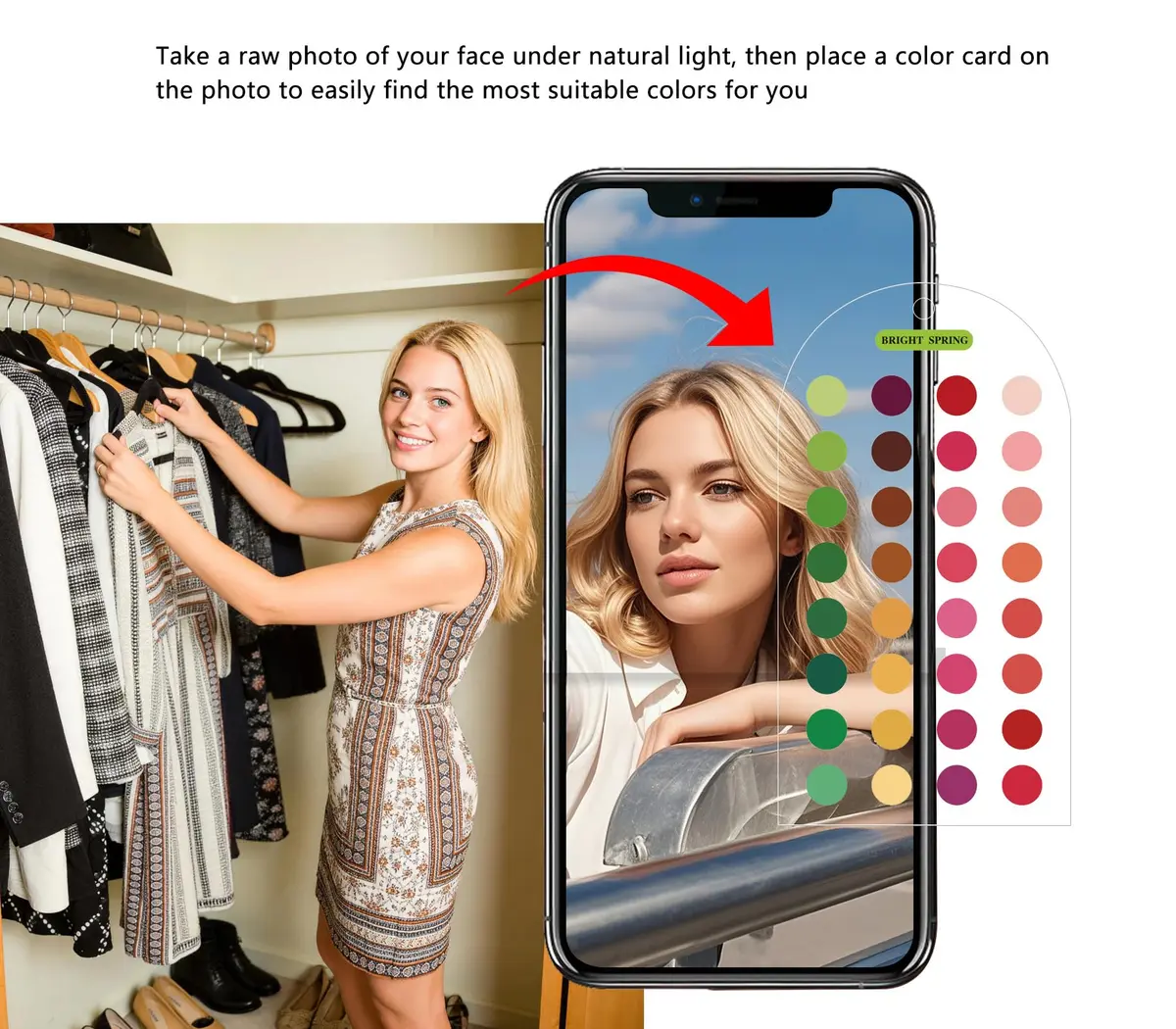 Zynoro Ultimate 12 Season Color Analysis Template Cards (Set of 2) | Portable Color Matching Guide for Outfits & Makeup - view 3