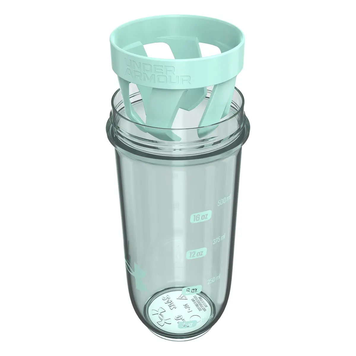 Under Armour 24oz Clarity Shaker Bottle Refresh Mint | Leak-Proof, Recycled Material, Easy to Clean - view 3