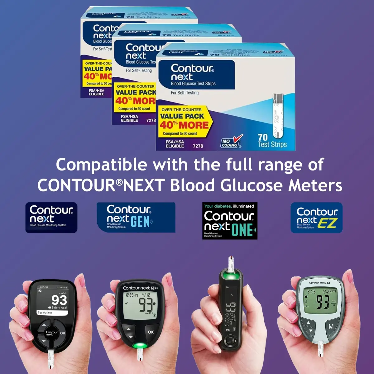 Ascensia Contour Next Blood Glucose Test Strips 210 Count (3x70ct) | Proven Accuracy for Diabetes Management - view 4