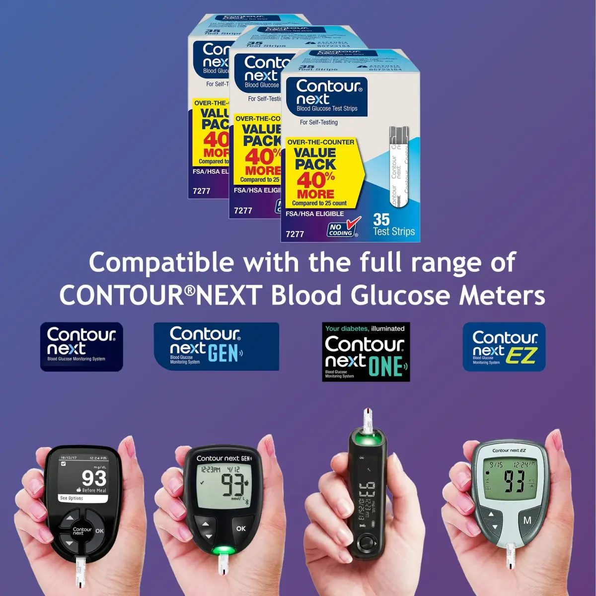 Ascensia Contour Next Blood Glucose Test Strips 105 Count (3x35ct) | Proven Accuracy for Diabetes Management - view 4