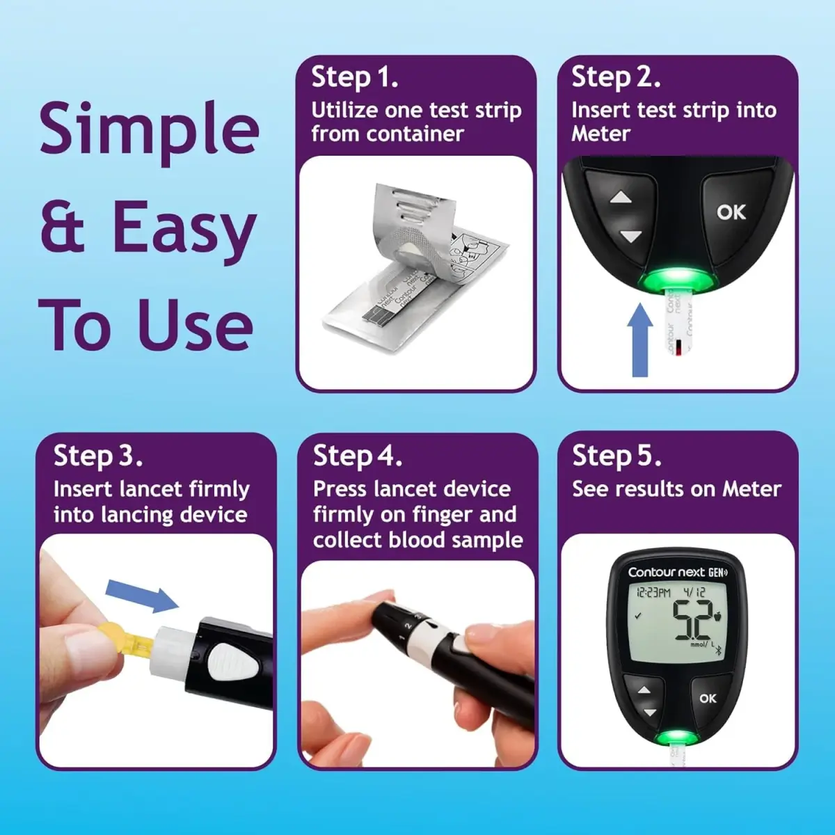 Ascensia Contour Next Blood Glucose Test Strips 105 Count (3x35ct) | Proven Accuracy for Diabetes Management - view 5