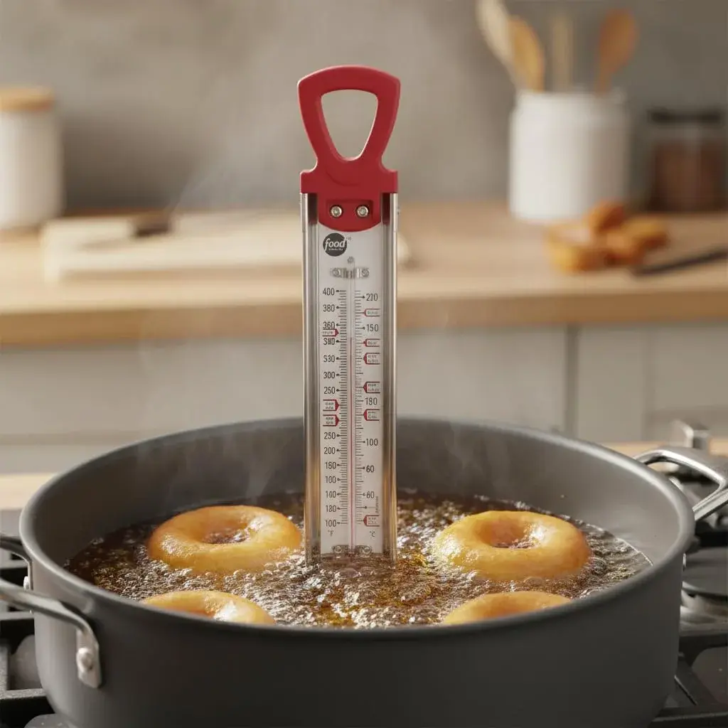 Taylor Food Network Stainless Steel Candy & Deep Fry Thermometer, Red | 100-400°F (38-204°C) - view 6