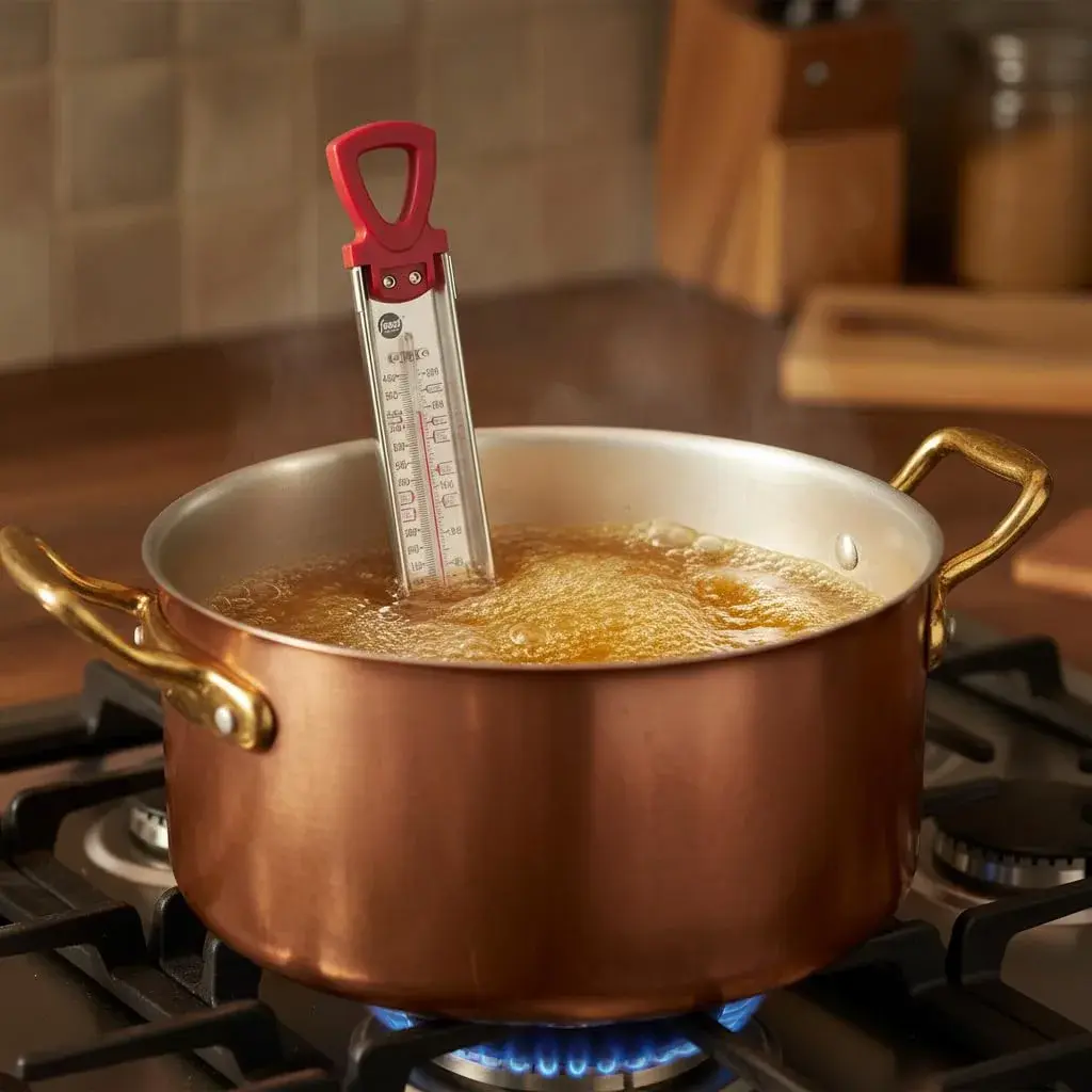 Taylor Food Network Stainless Steel Candy & Deep Fry Thermometer, Red | 100-400°F (38-204°C) - view 7