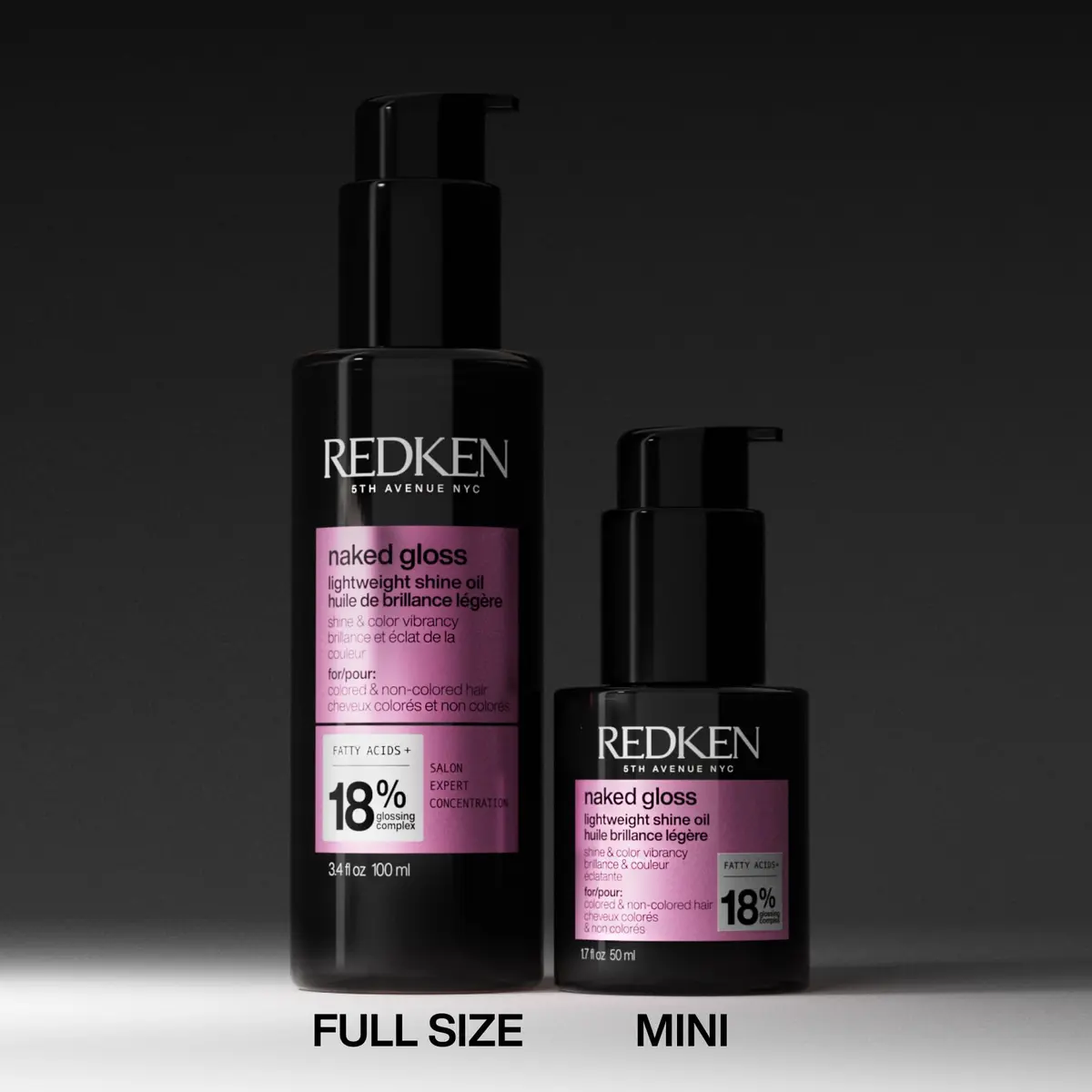 Redken Naked Gloss Lightweight Shine Hair Oil 1.6 Fl Oz (47 ml) | Professional Shine & Heat Protection - view 5