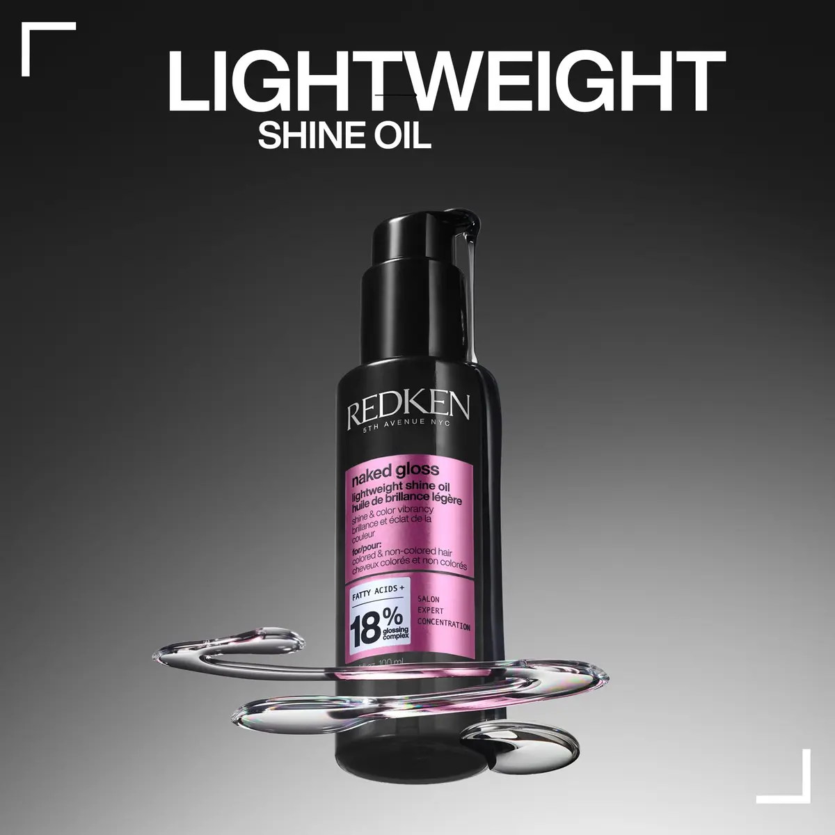 Redken Naked Gloss Lightweight Shine Hair Oil 1.6 Fl Oz (47 ml) | Professional Shine & Heat Protection - view 9