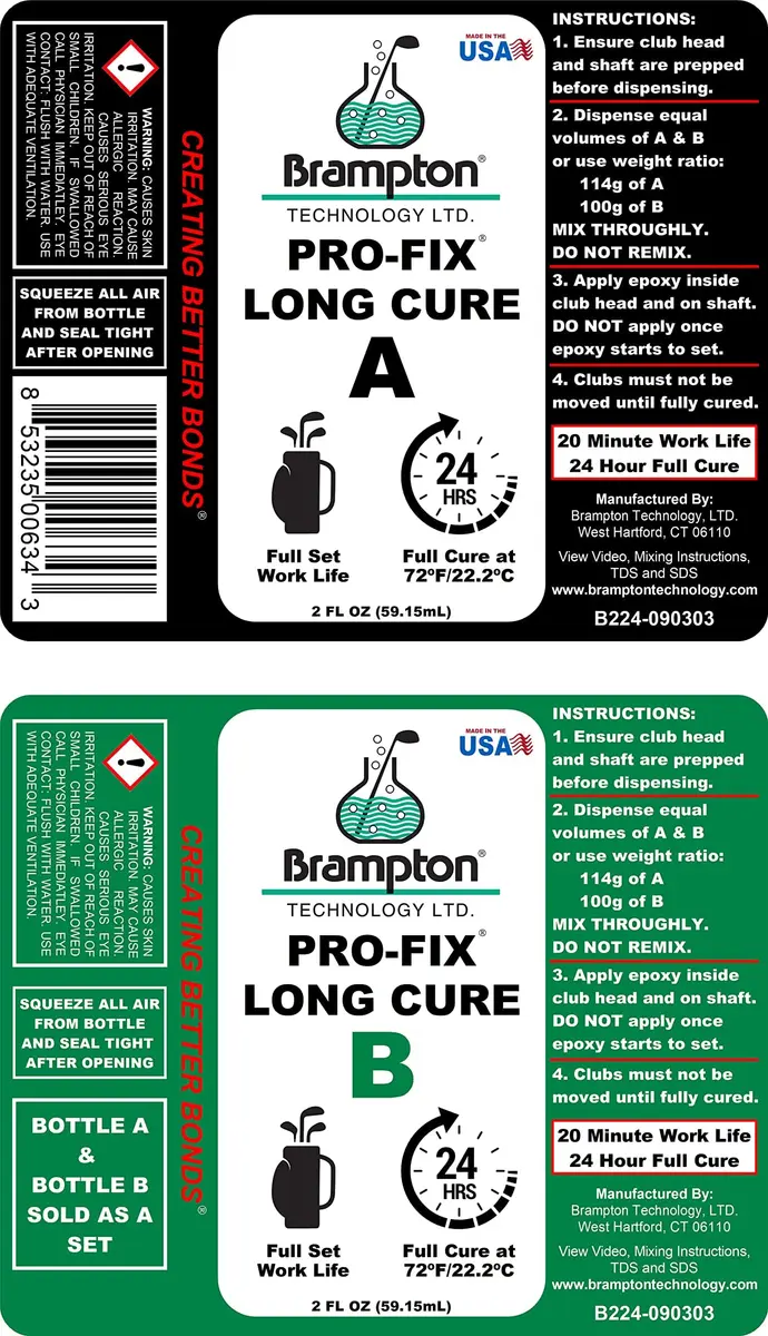 BRAMPTON TECHNOLOGY, LTD. PRO-FIX Long Cure Golf Epoxy 16 oz | Extra Strength, Impact Resistant, 20-Min Work Life - view 3