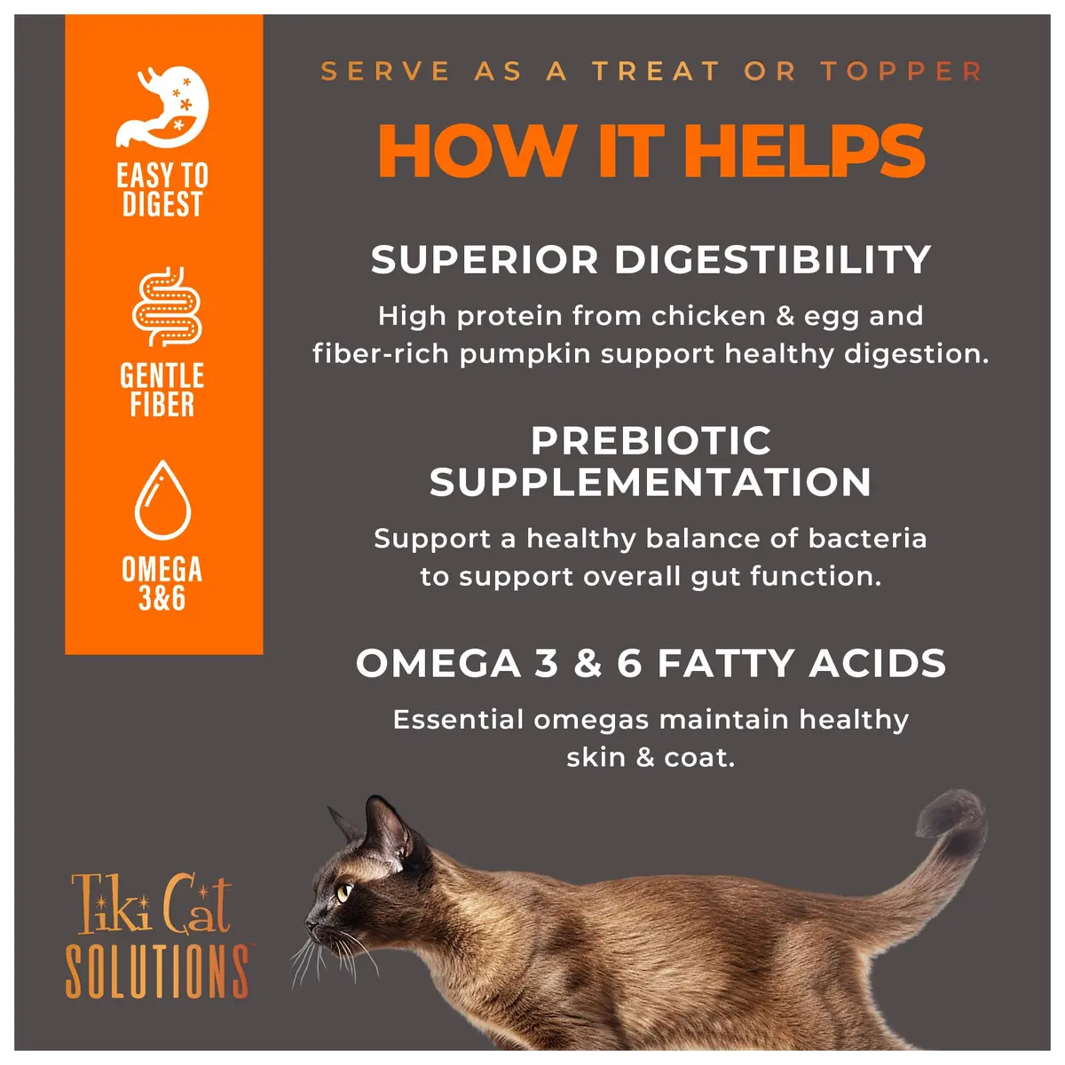 Tiki Cat Solutions Cat Supplement Digestion Chicken & Egg 5.6 oz | Supports Digestive Health with Prebiotics - view 4