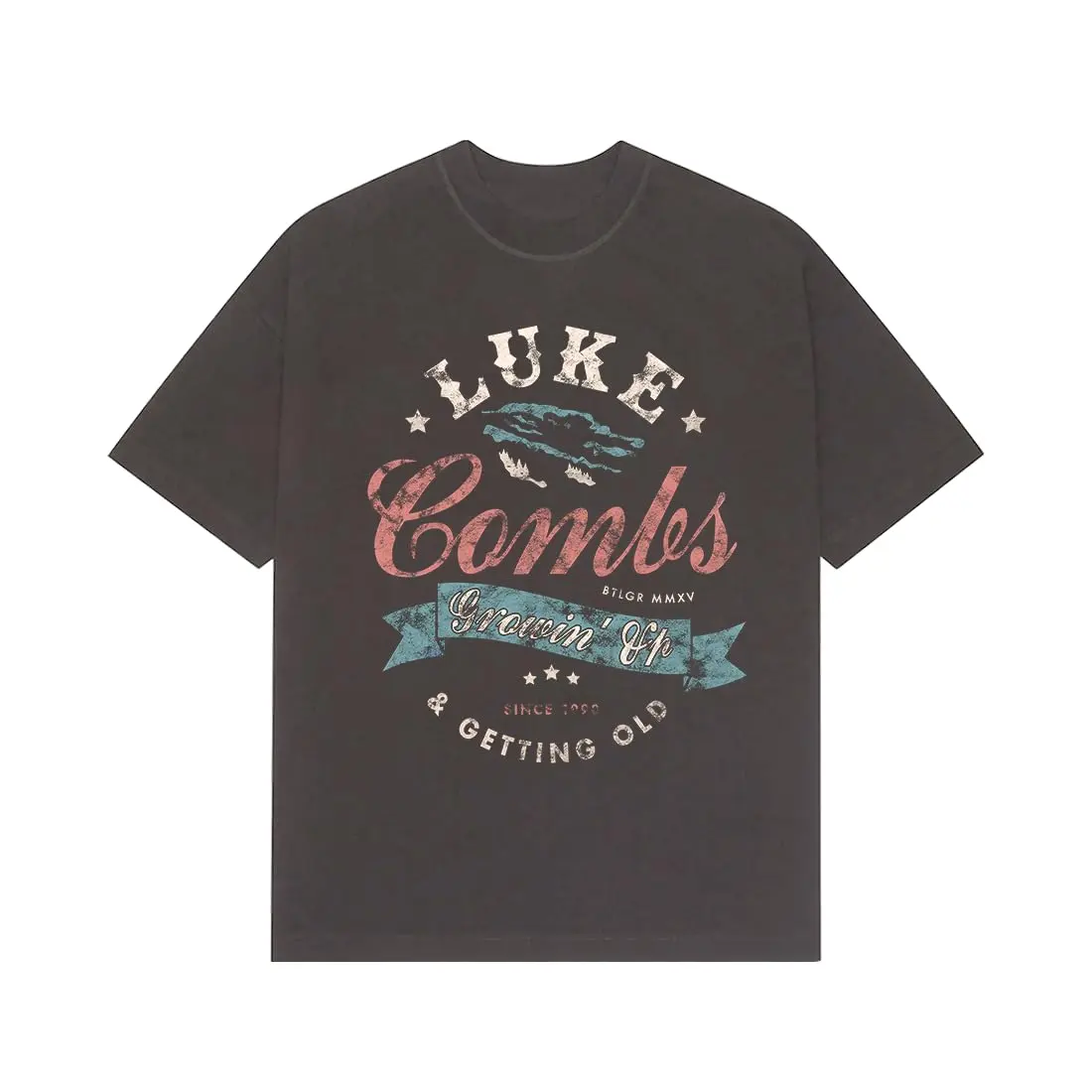 Luke Combs Getting Old Spellout T-Shirt, Charcoal, XX-Large | Classic Country Artwork, Soft Cotton - main product image