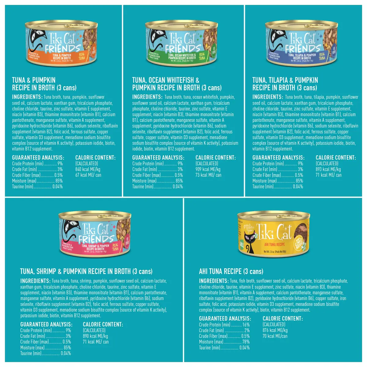Tiki Cat Wet Cat Food Mega Pack, Seafood Selects, 2.8 oz (24) | Protein-Rich, Grain-Free, Hydrating - view 3