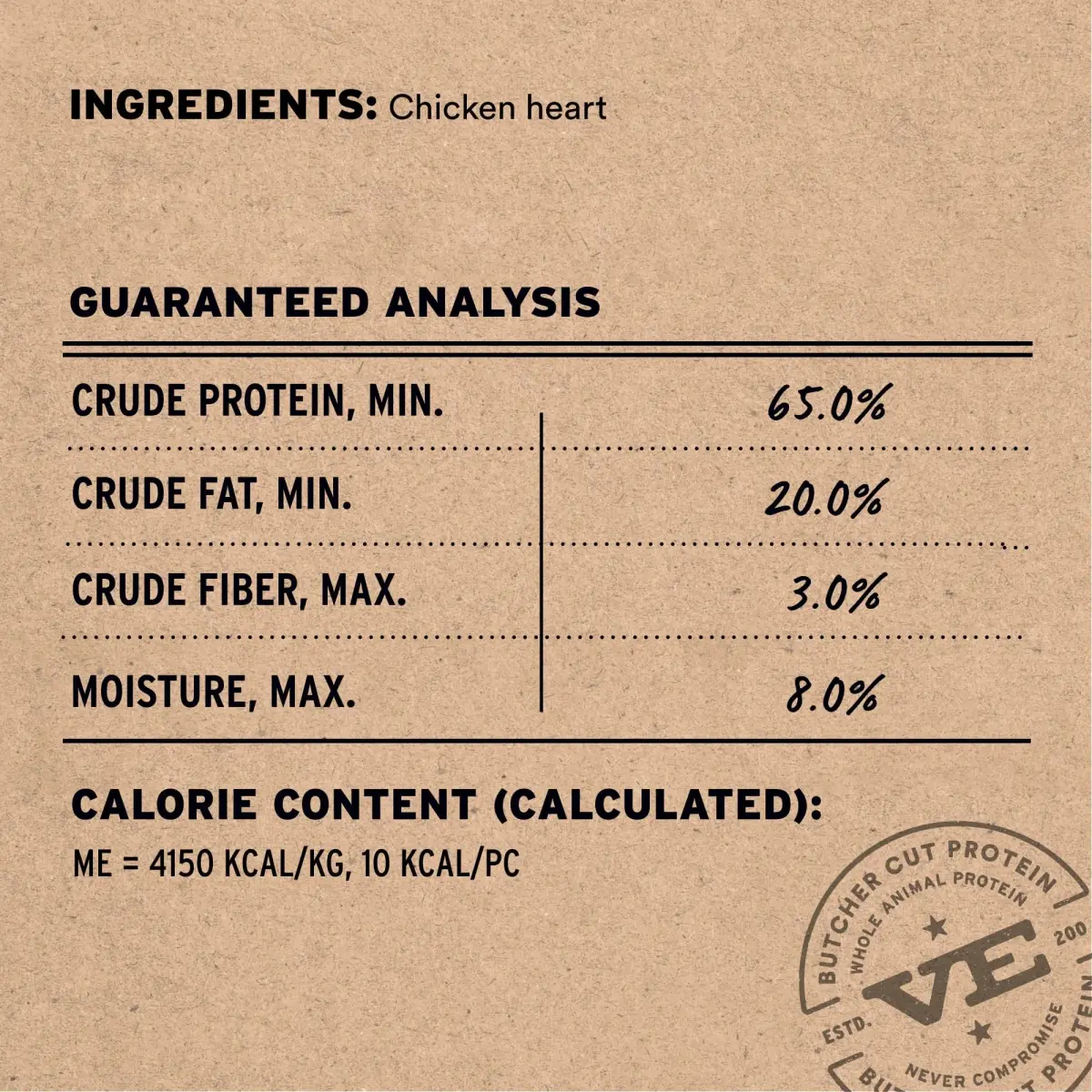 Vital Essentials Freeze Dried Raw Chicken Hearts Cat Treats 2.75 oz (78 g) | Single Ingredient Protein Boost - view 3