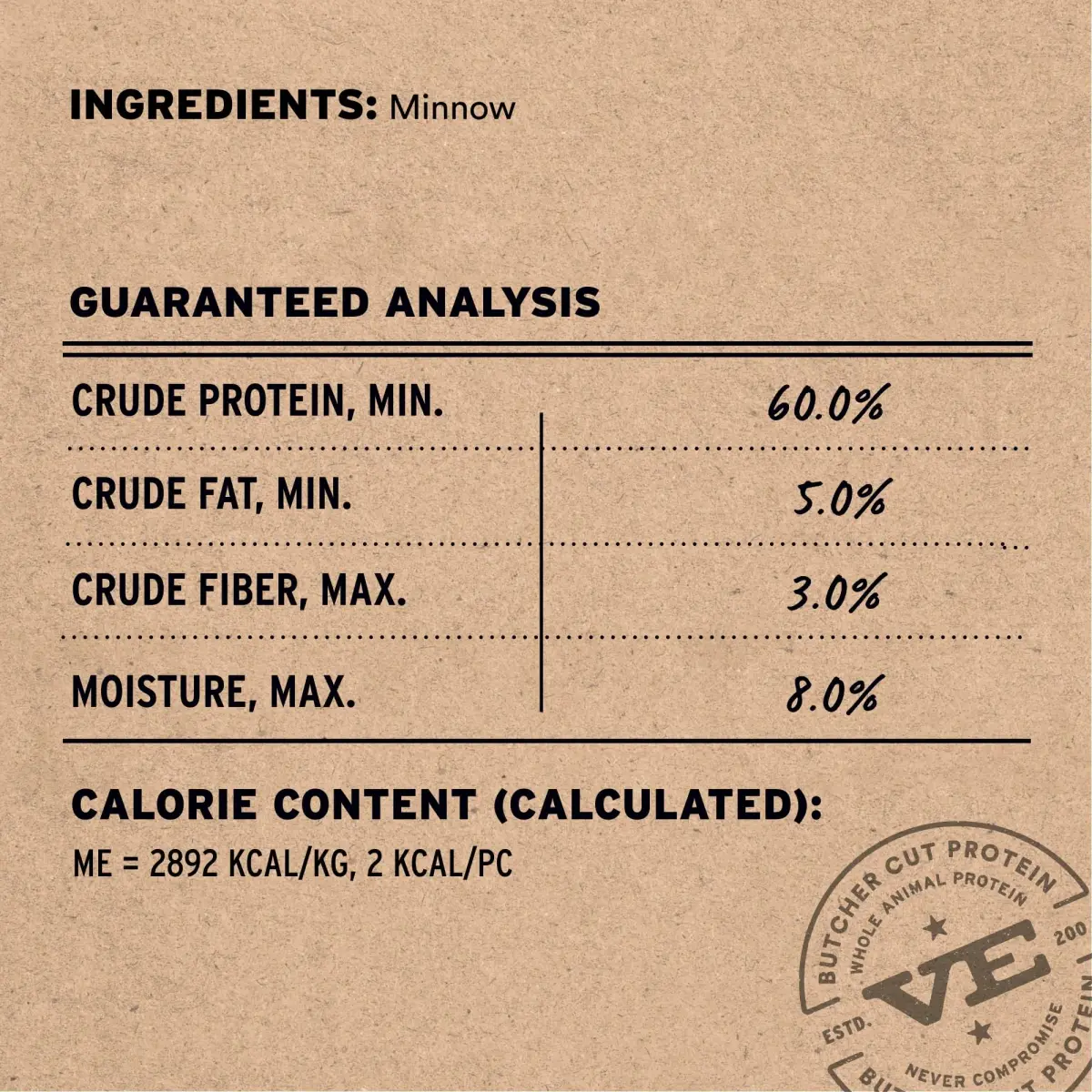 Vital Essentials Freeze Dried Minnows Cat Treats 1.5 oz (42.5 g) | Single Ingredient Raw Protein - view 3