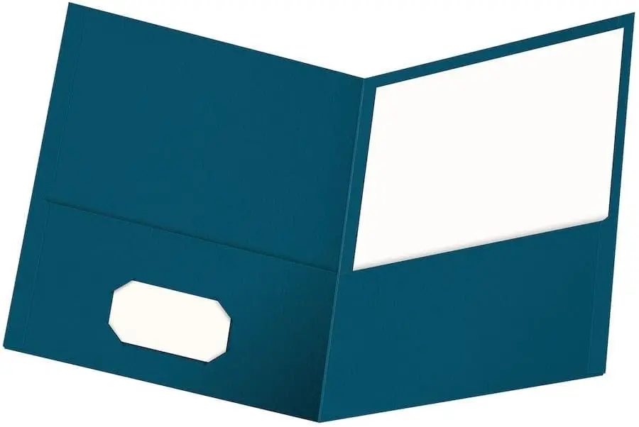Oxford Twin-Pocket Folders, Blue, Letter Size, 125 Count | Textured Paper for Organized Students - main product image