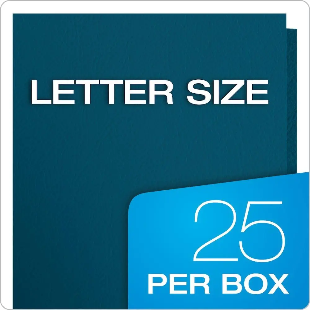 Oxford Twin-Pocket Folders, Blue, Letter Size, 125 Count | Textured Paper for Organized Students - view 3