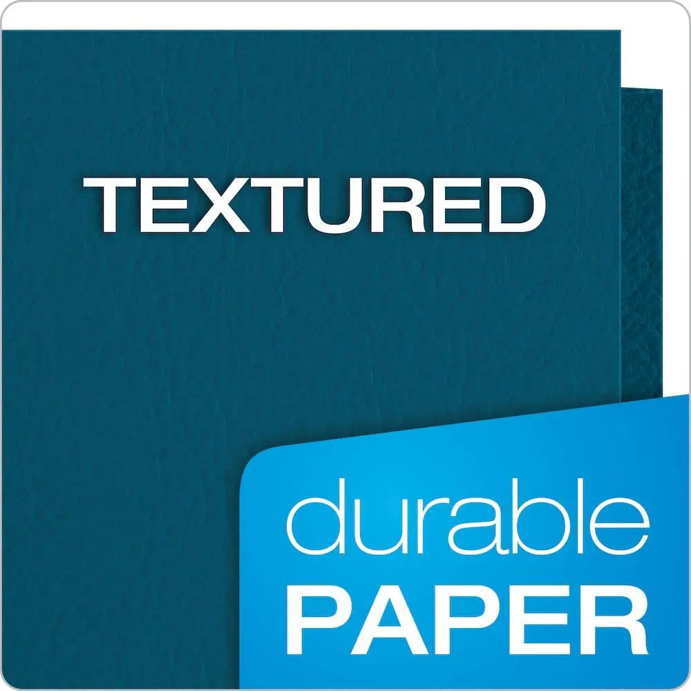 Oxford Twin-Pocket Folders, Blue, Letter Size, 125 Count | Textured Paper for Organized Students - view 4