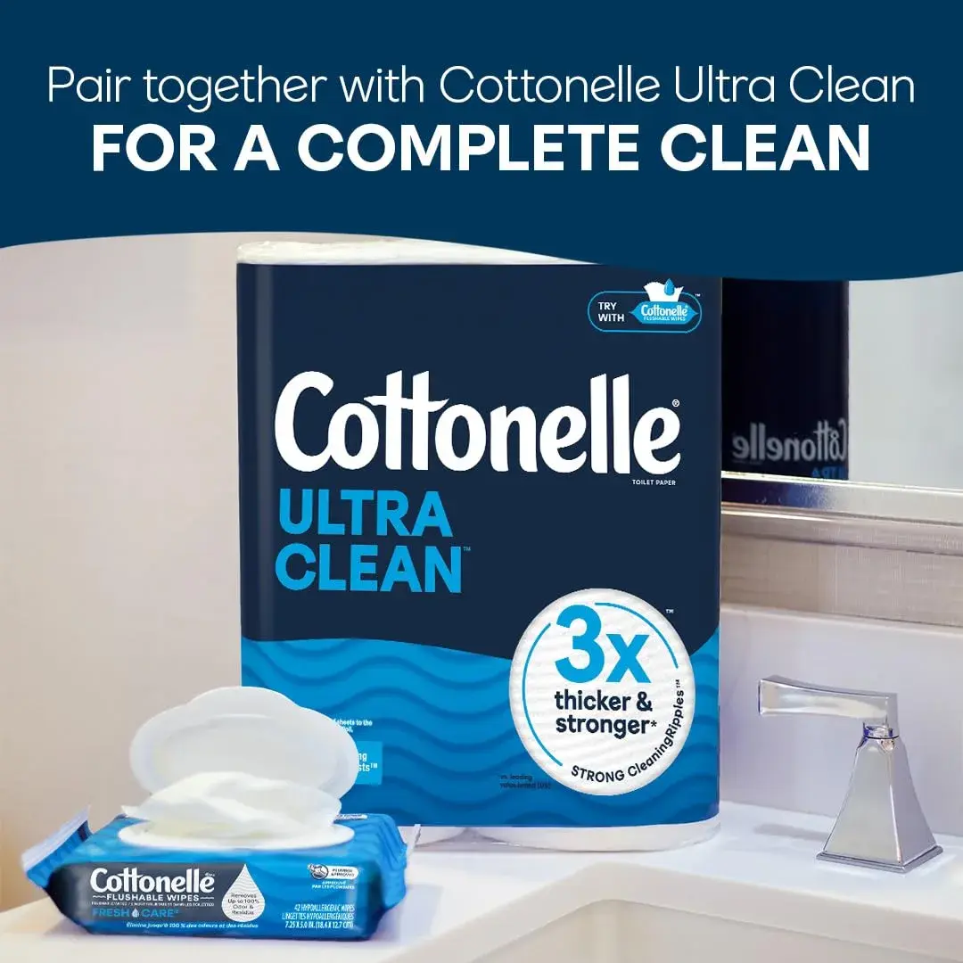 Cottonelle Fresh Care Flushable Wet Wipes, 4 Flip-Top Packs, 42 Wipes Per Pack (168 Total Wipes) | Gentle Skin Care - view 9