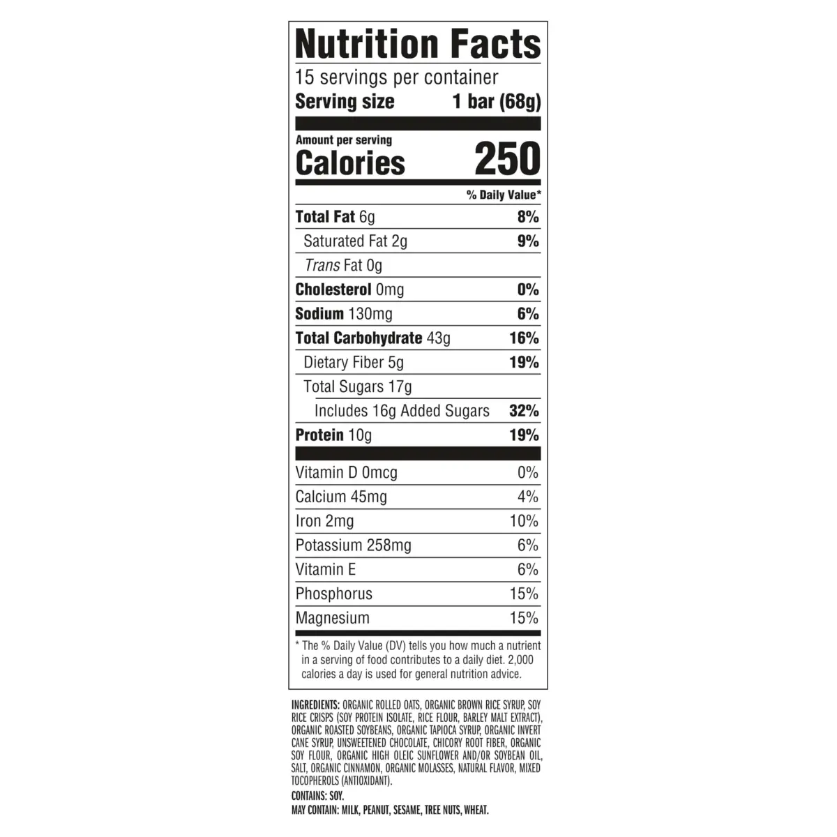 CLIF BAR Chocolate Chip Energy Protein Bars 60 Count (144 oz) | Plant-Based, Non-GMO, Made with Organic Oats - view 6