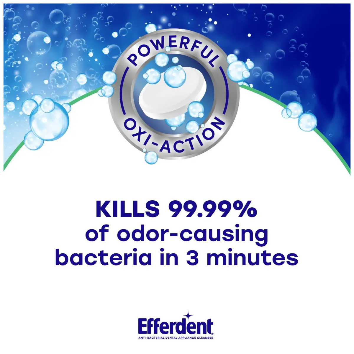 Efferdent Denture Cleaner Tablets 540 Count (90 Tablets x 6 Packs) | Kills 99.99% Odor-Causing Bacteria - view 2