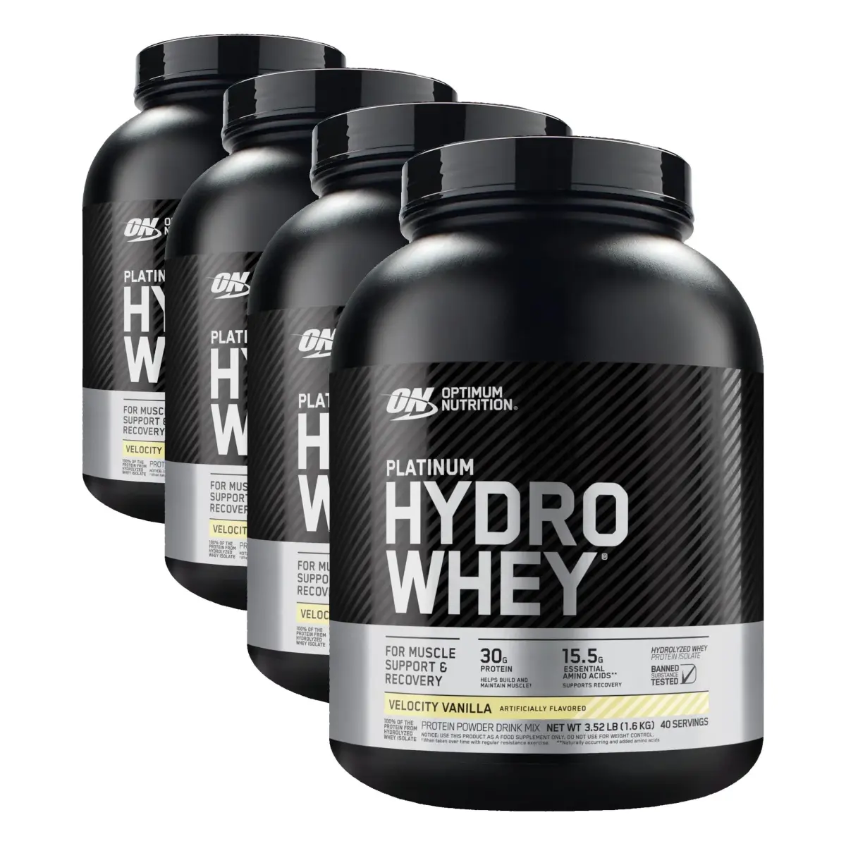 Optimum Nutrition Platinum Hydrowhey Protein Powder Velocity Vanilla 1.41 oz (40g) | 30g Protein Per Serving - main product image