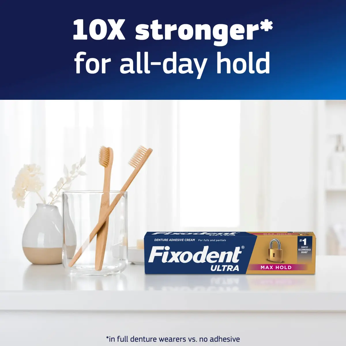 Fixodent Ultra Max Hold Denture Adhesive 2.2 Oz (Pack of 2) | Strongest Hold for Dentures - view 4