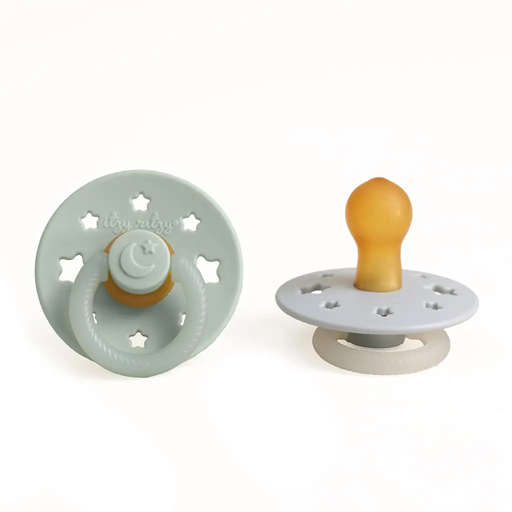 Itzy Ritzy Natural Rubber Pacifiers for 0-6 Mo | BPA-Free, Glow in Dark, Chic & Safe - main product image