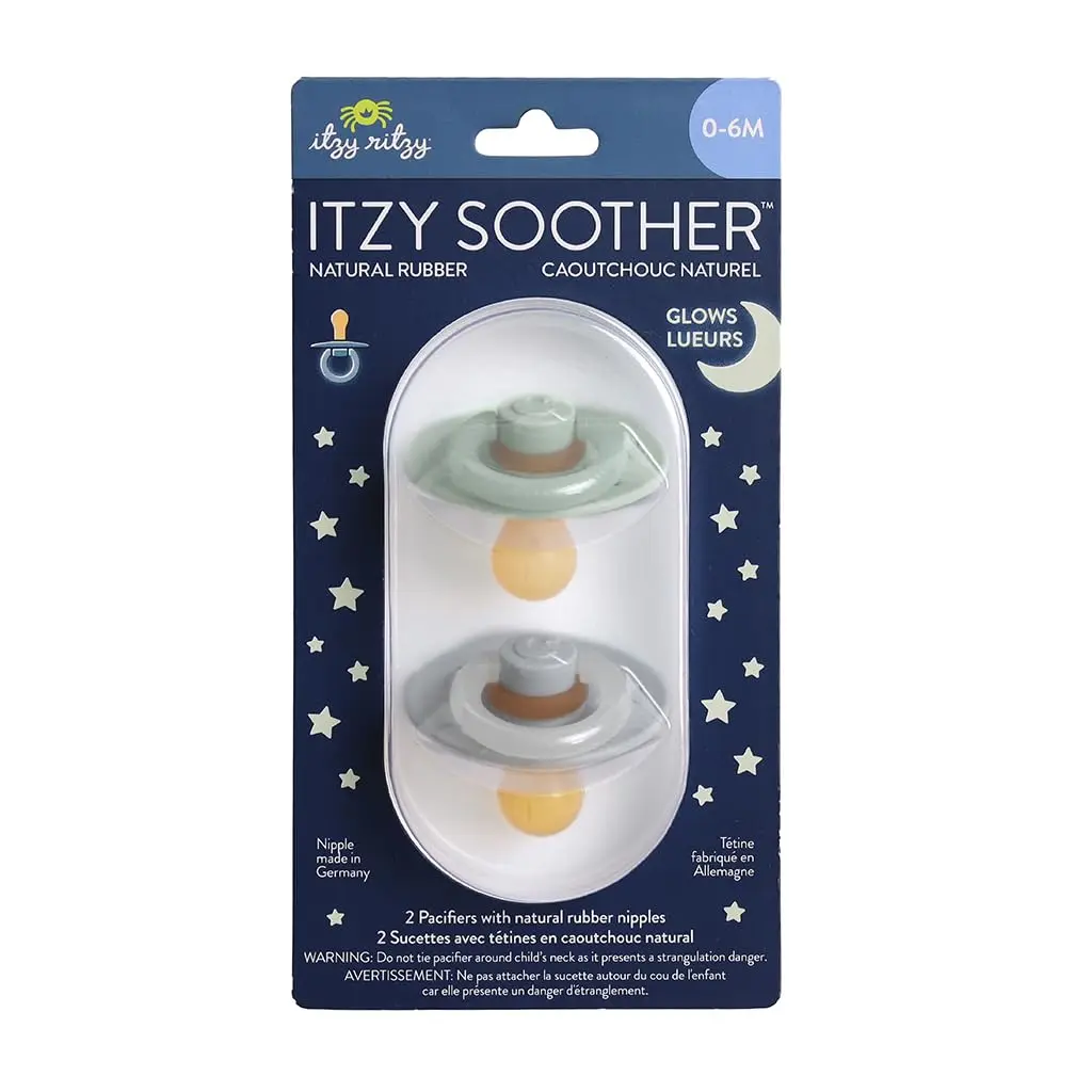 Itzy Ritzy Natural Rubber Pacifiers for 0-6 Mo | BPA-Free, Glow in Dark, Chic & Safe - view 9