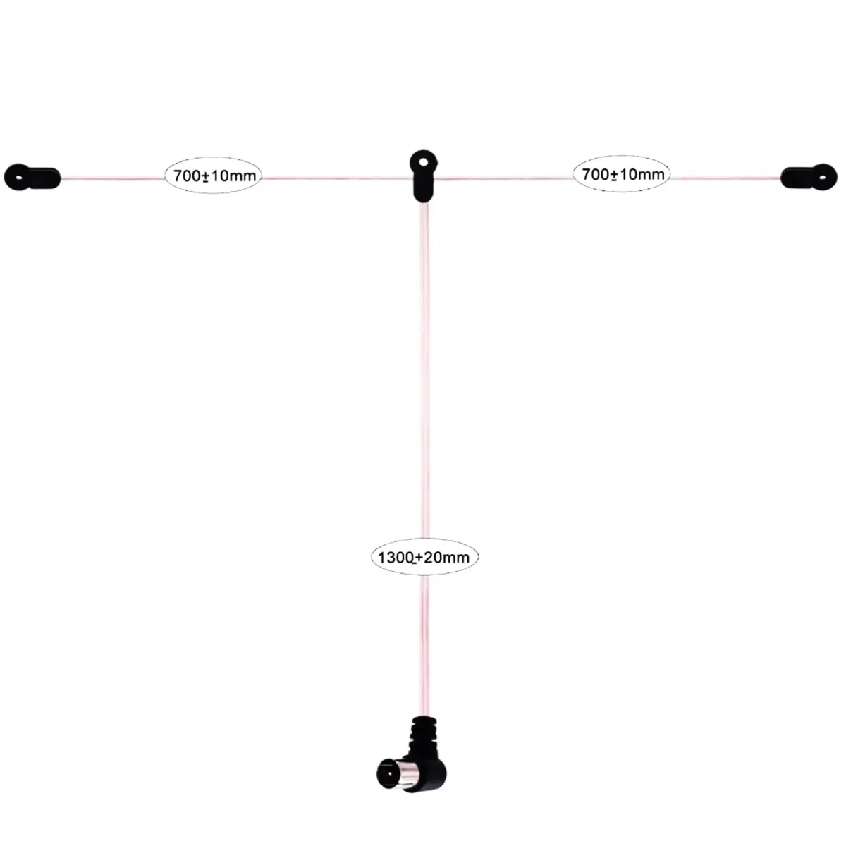 AEDIKO 75 Ohm FM Dipole Antenna & AM Loop Antenna Set | 1.8m (6ft) Cable, 80cm Dipole Length - view 6