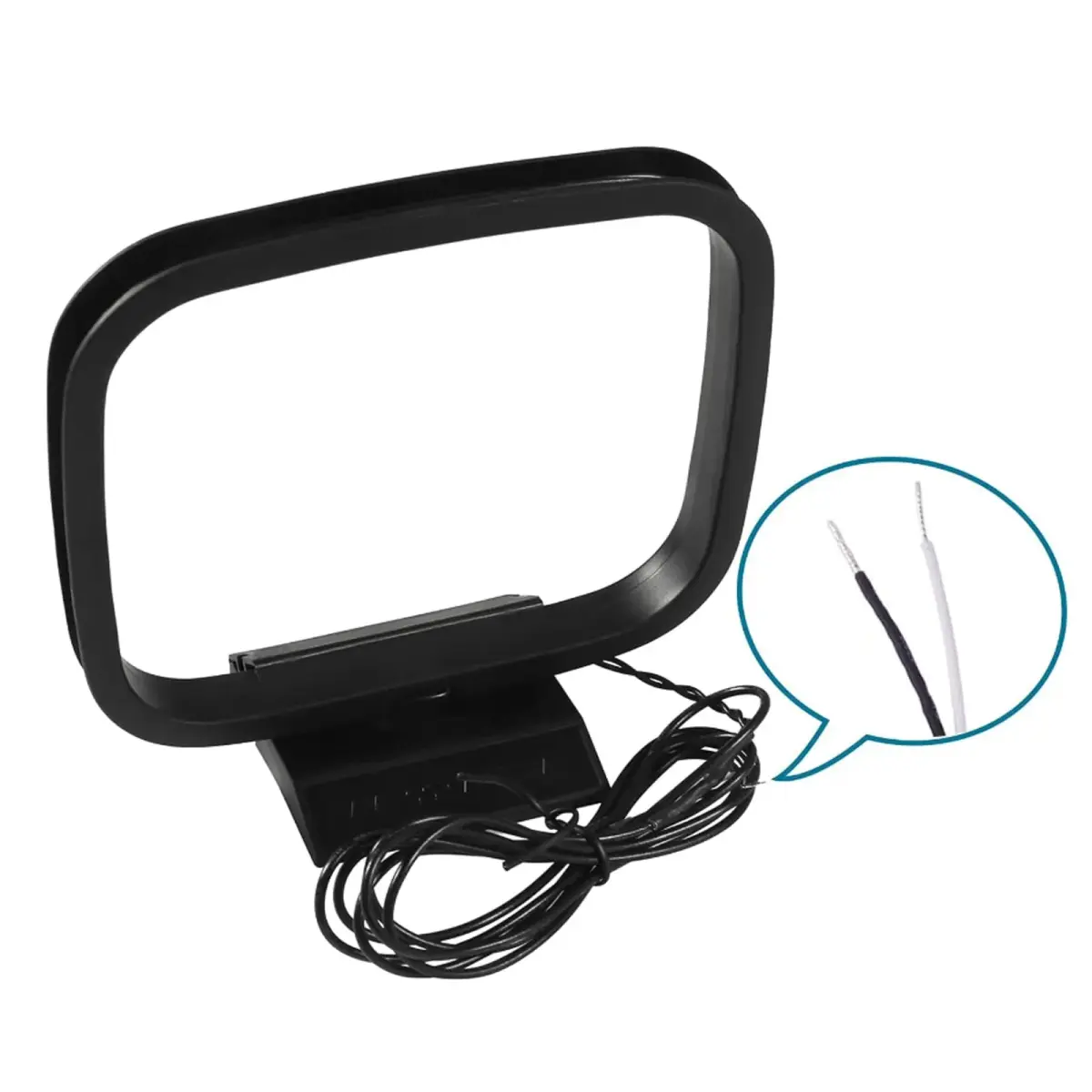 AEDIKO 75 Ohm FM Dipole Antenna & AM Loop Antenna Set | 1.8m (6ft) Cable, 80cm Dipole Length - view 2