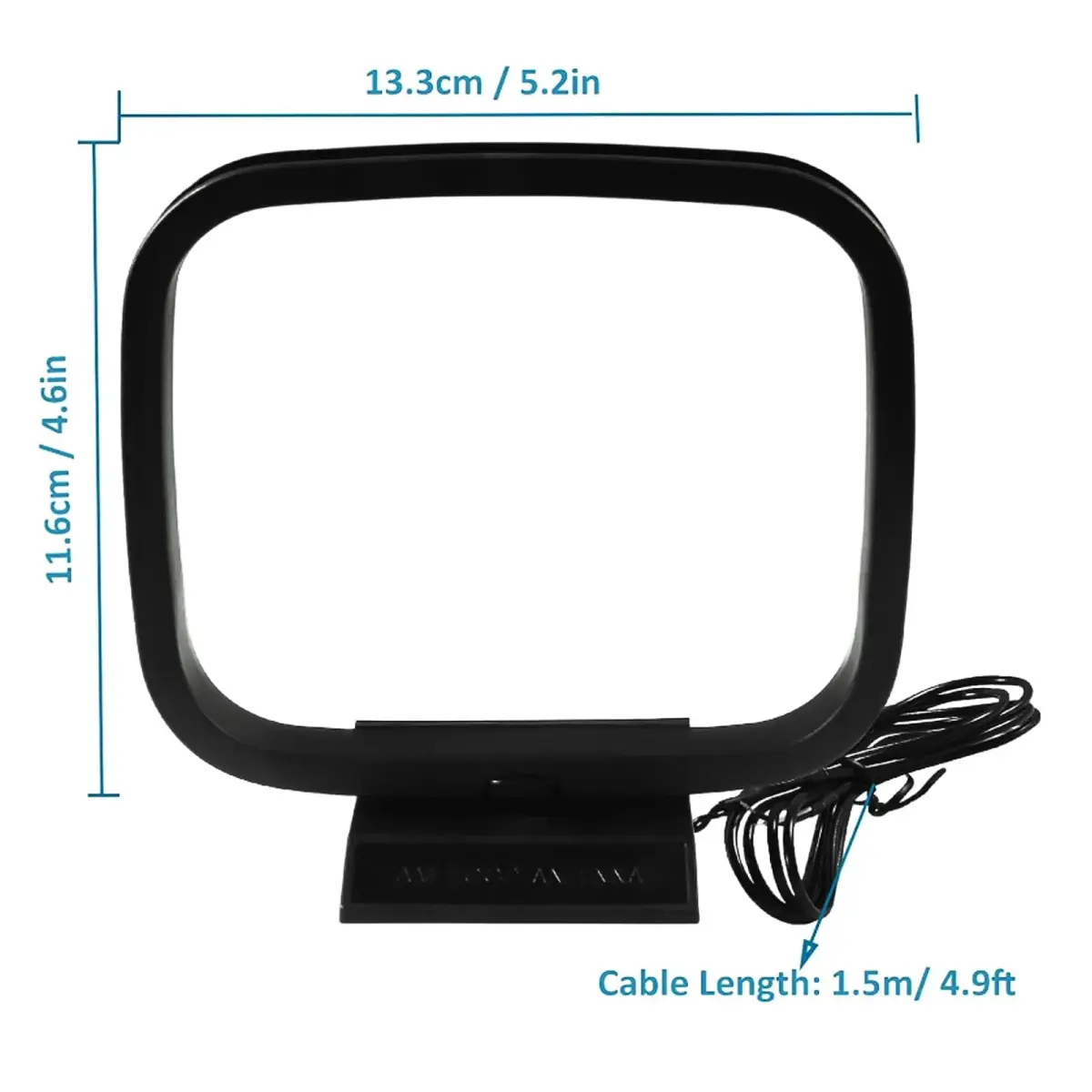 AEDIKO 75 Ohm FM Dipole Antenna & AM Loop Antenna Set | 1.8m (6ft) Cable, 80cm Dipole Length - view 4