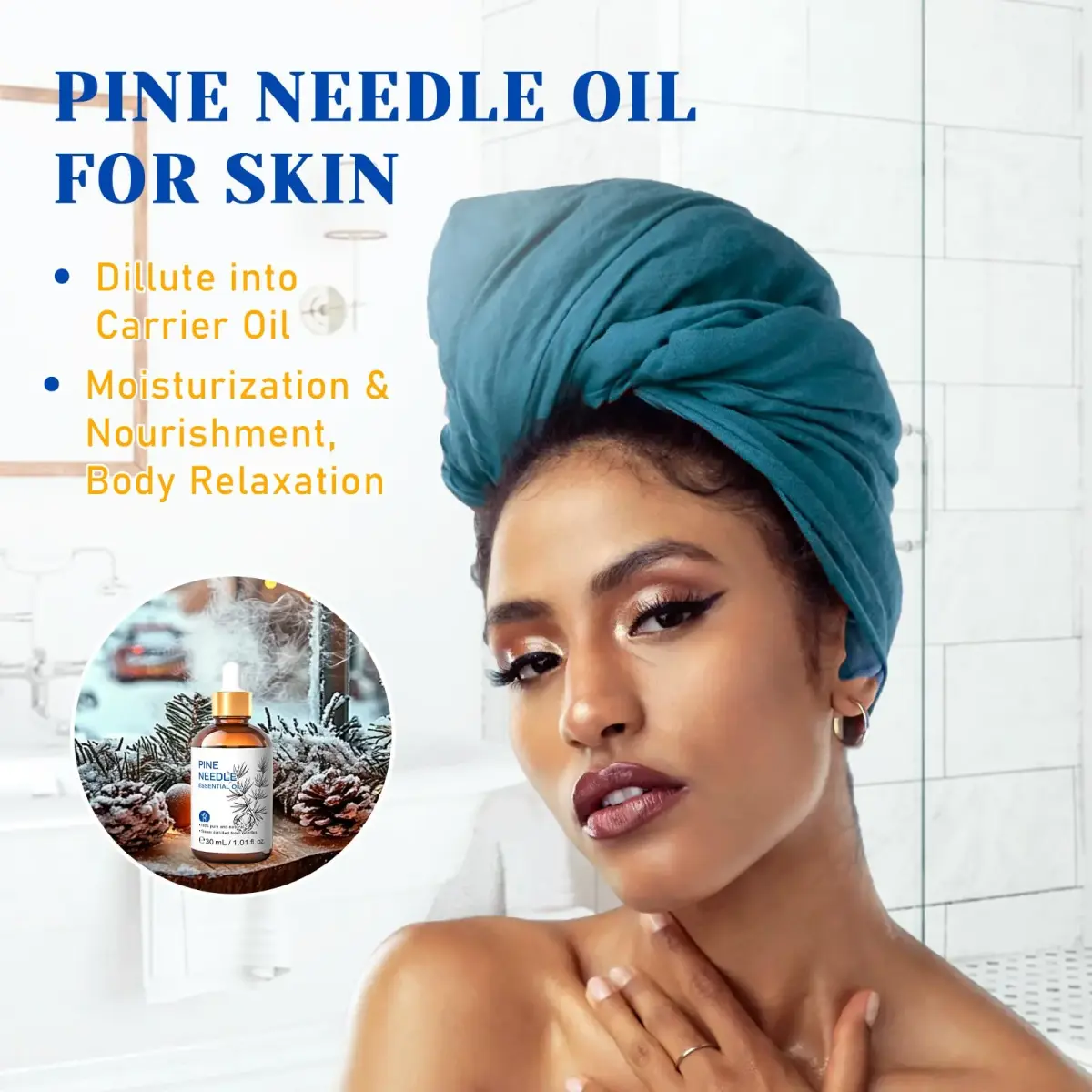 HIQILI Pine Needle Essential Oil 30ml (1.01 Fl Oz) | Fresh Woody Fragrance for Aromatherapy & DIY - view 3