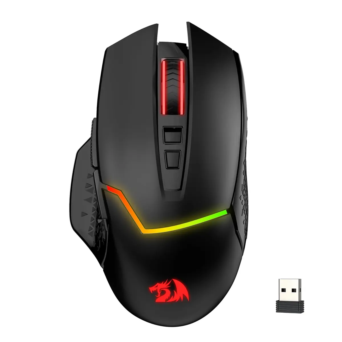 Redragon M690 MAX Wireless RGB Gaming Mouse 12800 DPI | 7 Macro Buttons, Rechargeable, Tri-Mode Connectivity - main product image