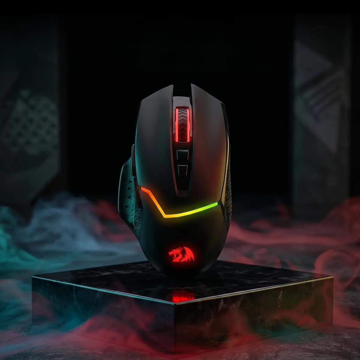 Redragon M690 MAX Wireless RGB Gaming Mouse 12800 DPI | 7 Macro Buttons, Rechargeable, Tri-Mode Connectivity - view 9