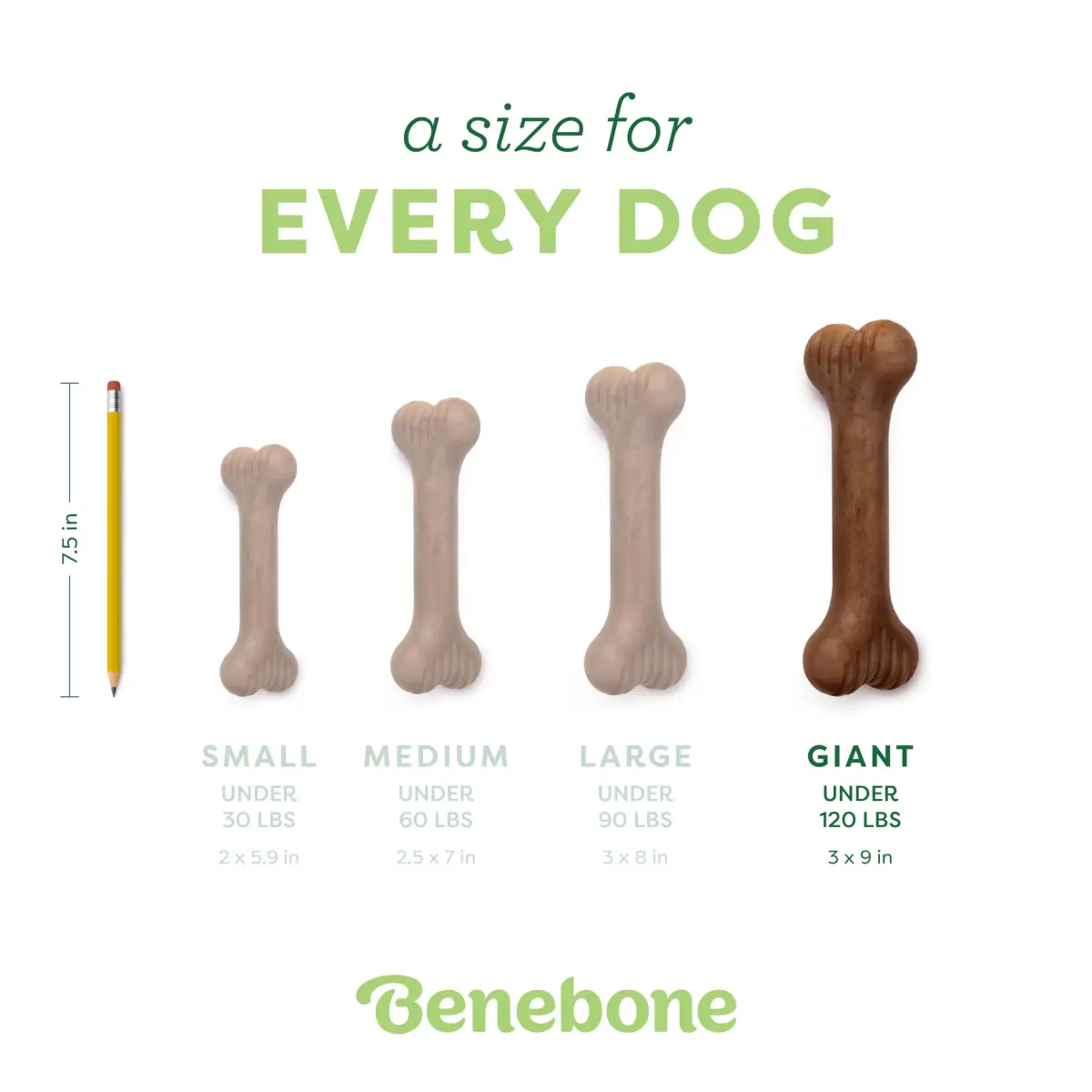 Benebone Real Bacon Dental Chew Toy for Aggressive Chewers, Giant Bone Shape - view 4