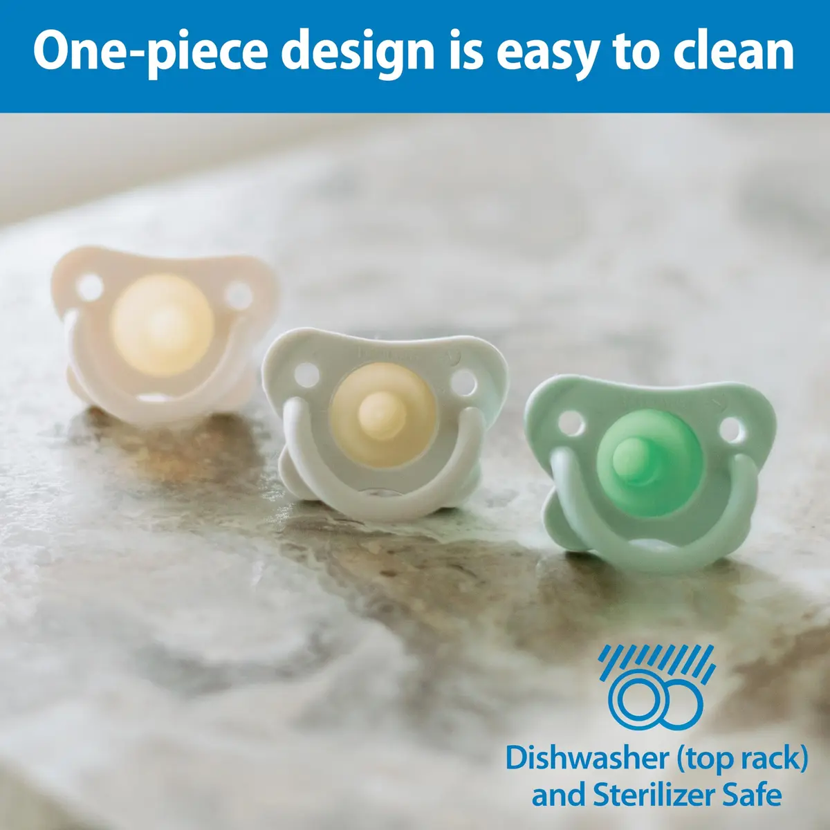 Dr. Brown's HappyPaci Silicone Pacifier 0-6m, 4-Pack | BPA-Free Soothing for Sensitive Gums - view 7