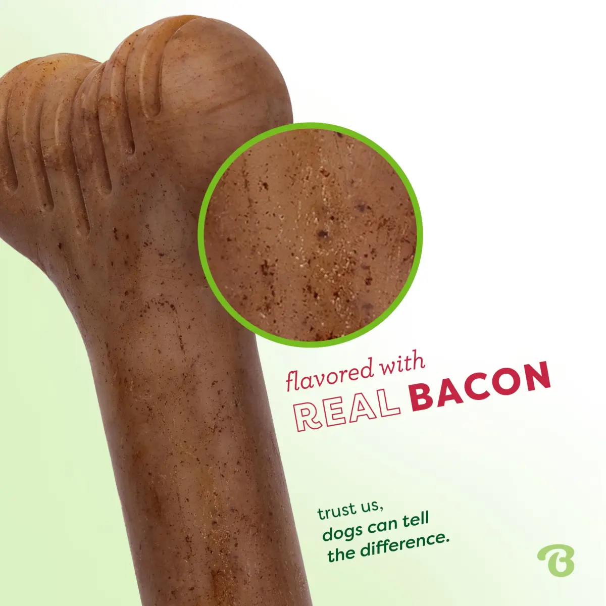 Benebone Real Bacon Dental Bone Dog Chew Toy for Aggressive Chewers, Large - view 2
