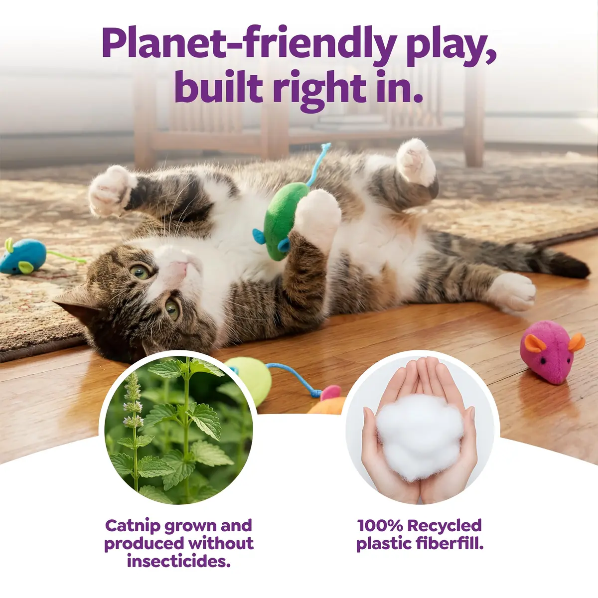 SmartyKat Skitter Critters Catnip Mice Plush Cat Toy Value Pack 15-Pack | Stimulating Play for Cats & Kittens - view 5