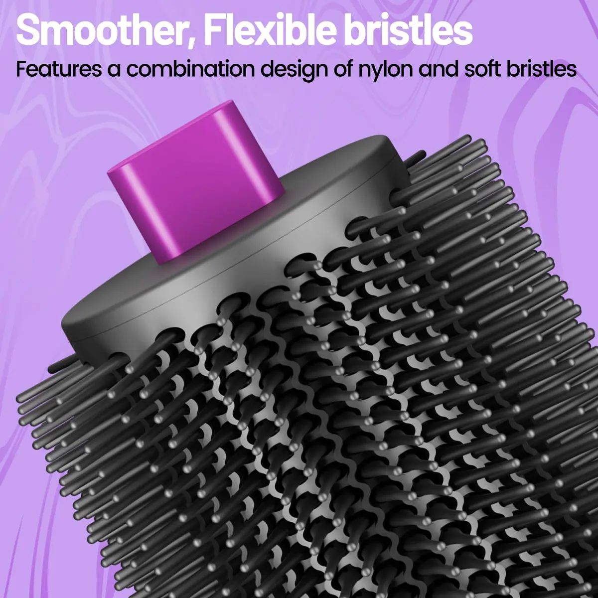 ZEPHBLOW 3-Inch Large Round Brush for Dyson Airwrap Attachments, Rose | Nylon Bristles for Volume & Smooth Curls - view 5