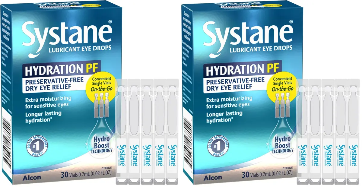 Systane Hydration Preservative-Free Lubricant Eye Drops 0.6 Fl Oz | Long-Lasting Dry Eye Relief for Moderate Dry Eyes - main product image