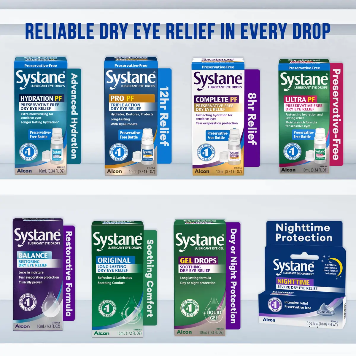 Systane Hydration Preservative-Free Lubricant Eye Drops 0.6 Fl Oz | Long-Lasting Dry Eye Relief for Moderate Dry Eyes - view 3