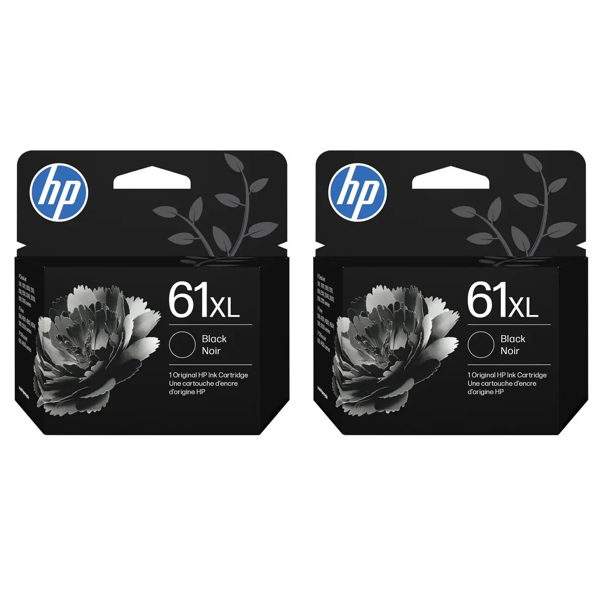 HP 61XL Black Ink Cartridges 2-Pack | High-Yield 720 Pages Total | Fade-Resistant for HP Printers - main product image