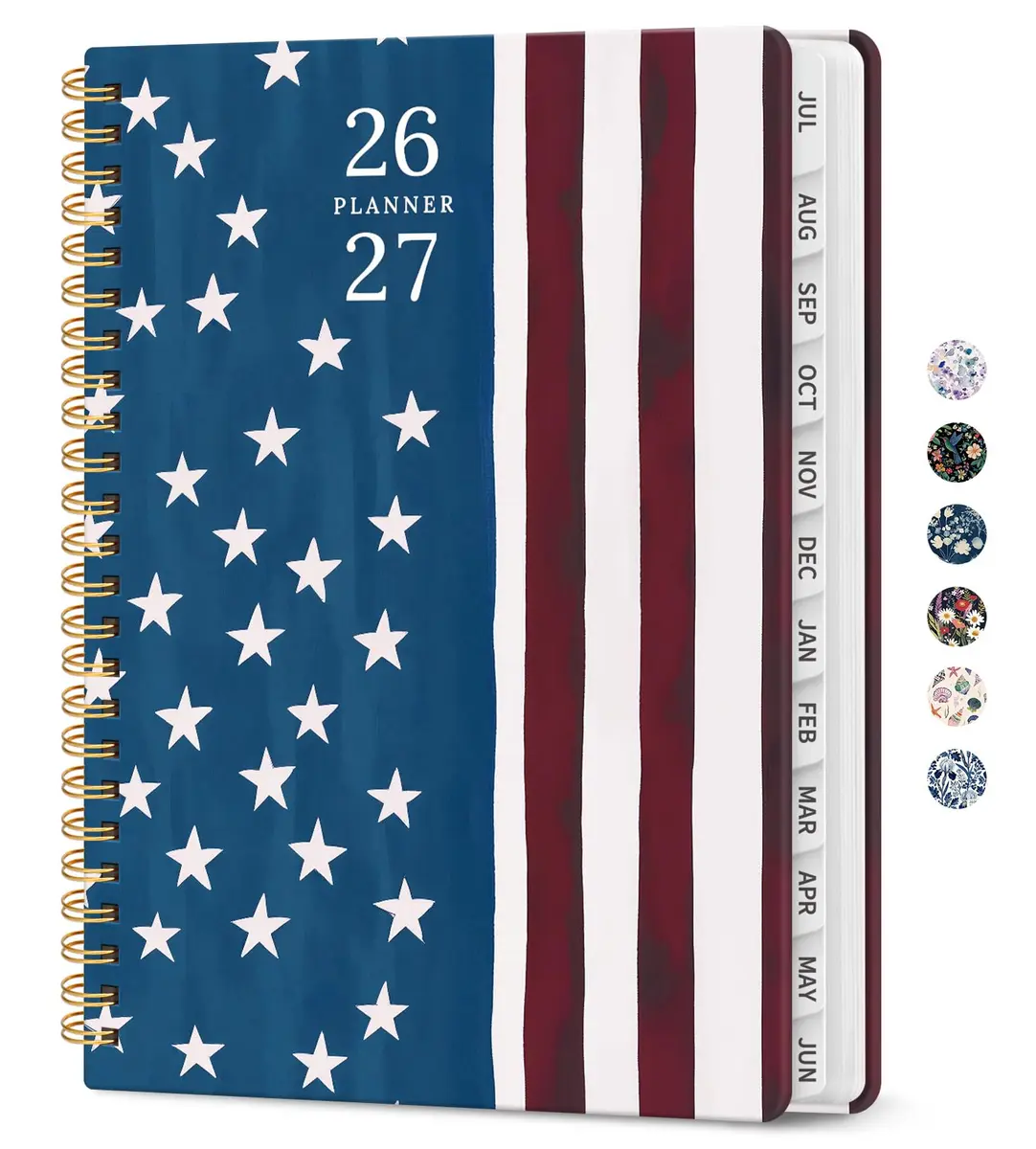 Taja Academic Planner 2026-2027 Monthly & Weekly Jul 2026-Jun 2027 Calendar Planner 21.7cm x 16.4cm (8.5" x 6.3") | Durable Hardcover Organizer with Tabs - main product image