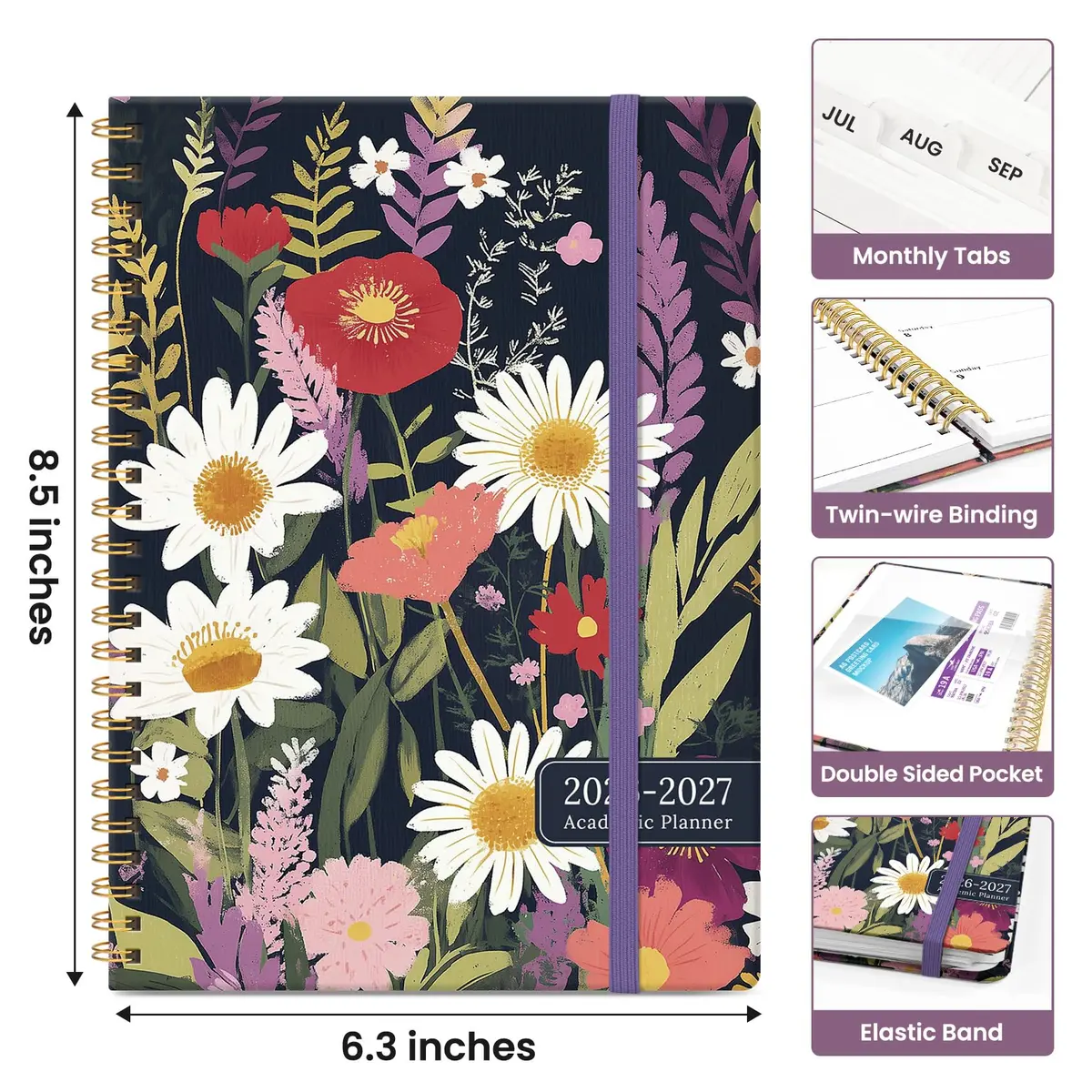 Taja Planner 2026-2027, Jul 2026-Jun 2027 | Monthly & Weekly Calendar Book - view 4