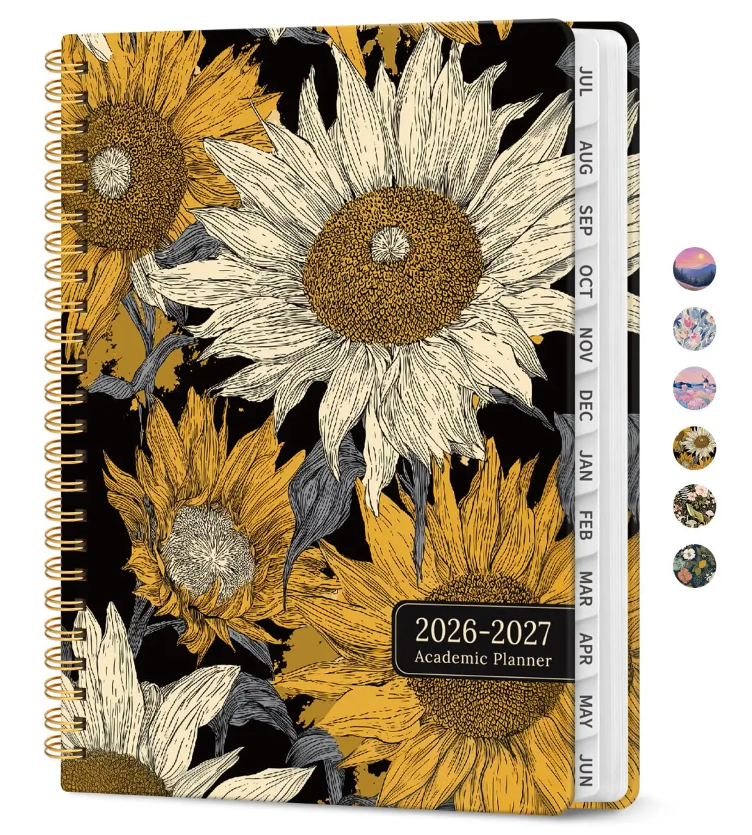 Taja 2026-2027 Academic Planner 6.3"x8.5" (16cm x 21.6cm) | Monthly & Weekly Spiral Bound Hardcover - main product image