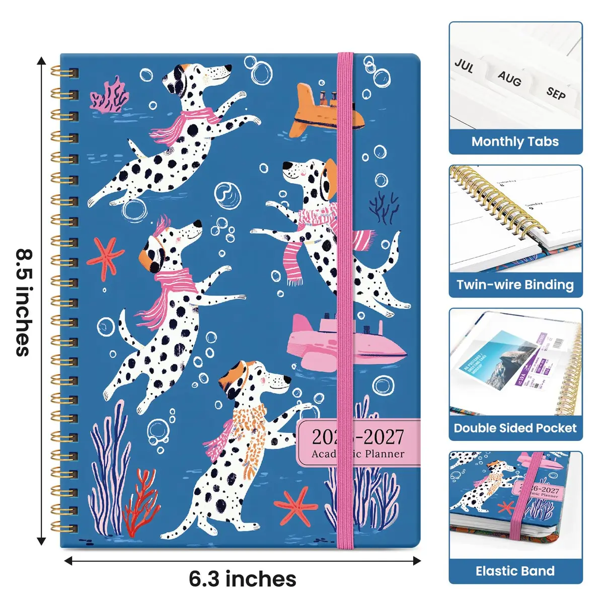 Taja 2026-2027 Academic Planner 146 Pages (A5 Size) | Monthly & Weekly Jul 2026-Jun 2027 Planner Calendar - view 4