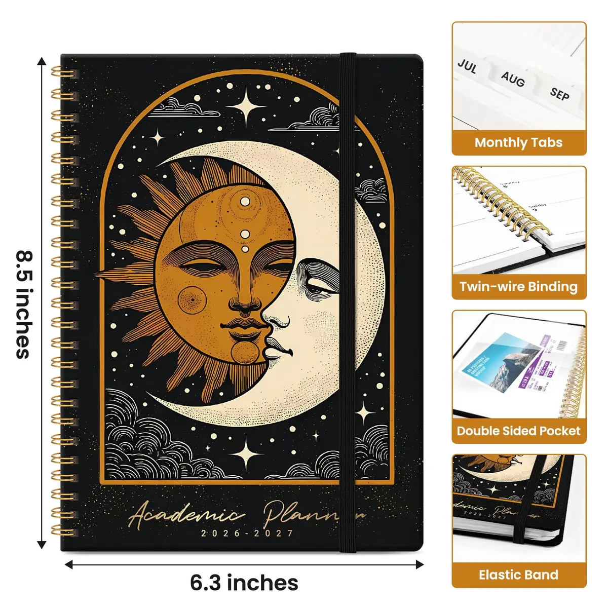 Taja Academic Planner 2026-2027, Jul 2026-Jun 2027 Monthly & Weekly Planner 16.0 cm x 21.5 cm | Acid-Free Paper for Smooth Writing - view 4