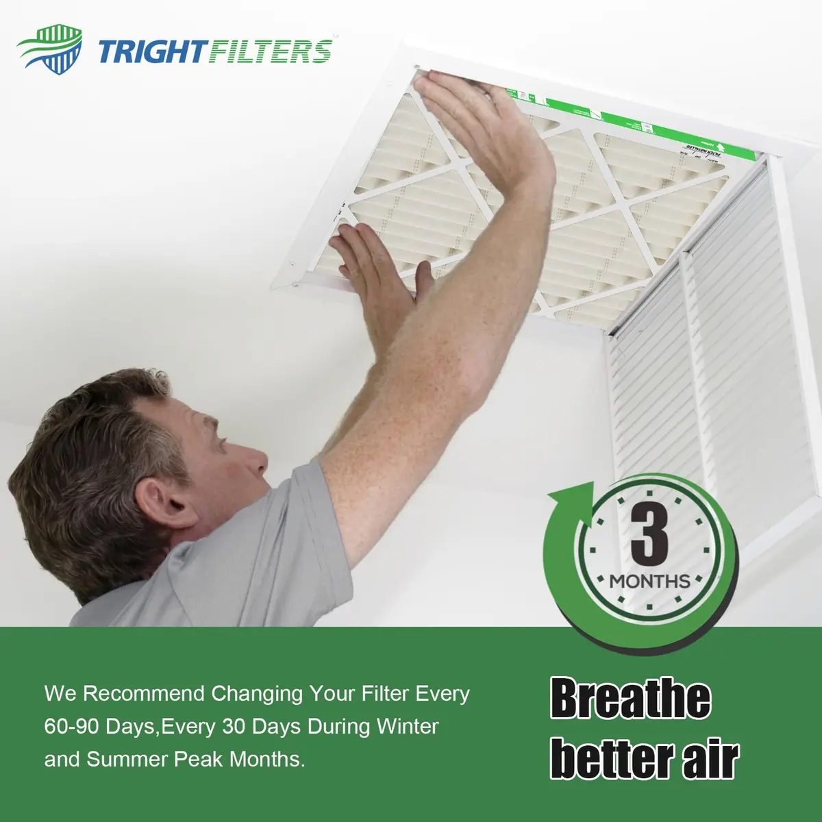 TRIGHTFILTERS 20x30x1 Air Filter MERV 11 HVAC Furnace Filter Pleated 2 Pack | Electrostatic Dust Capture - view 7
