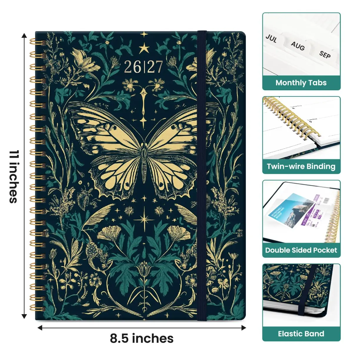 Taja 2026-2027 Academic Planner 8.5" x 11" (21.6 x 27.9 cm) | Weekly & Monthly Planning - view 4