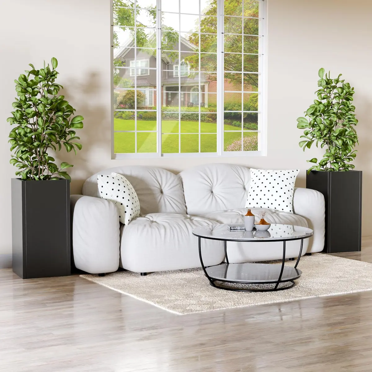 Diyfire 24" Tall Metal Planters Box for Outdoor Plants | Heavy Duty, Rust & UV Resistant, 54L Capacity - view 7
