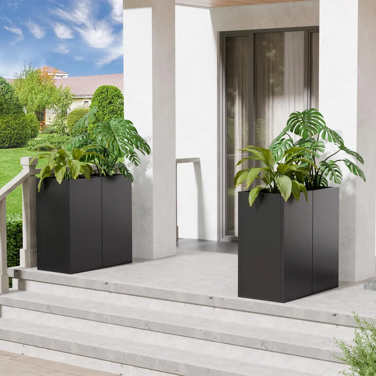 Diyfire 24" Tall Metal Planters Box for Outdoor Plants | Heavy Duty, Rust & UV Resistant, 54L Capacity - view 8
